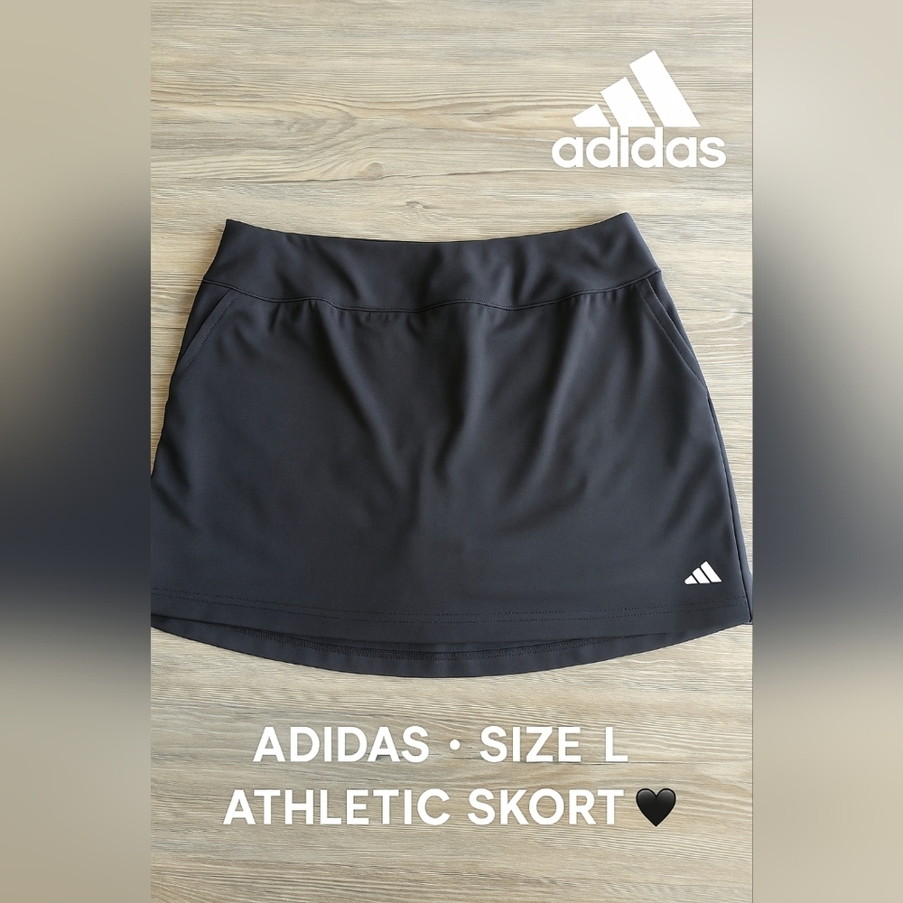 Adidas Black Skort • NWT • Size L • Athletic Stretch Fit 🖤